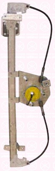 Window Regulator, without electric motor, Electric, Left Rear, 13132231 (OPEL), 51 40 081 (OPEL)