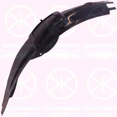 Liner, wheelhouse, Plastic, Left Front, Front Section, 11 06 017 (OPEL), 13129623 (OPEL)