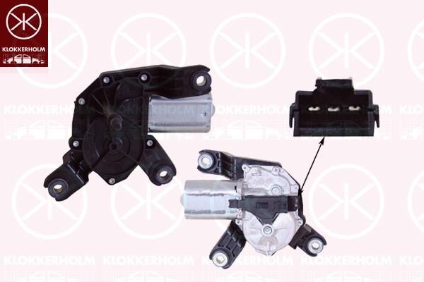 Wiper Motor, Rear, Voltage [V]: 12, 1273085 (OPEL), 13145548 (OPEL)