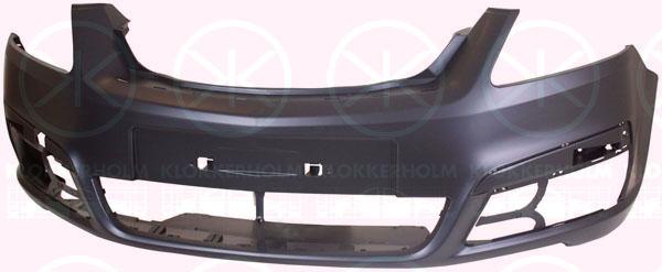 Bumper, w/primer, Front, 13124959 (OPEL), 14 00 345 (OPEL)