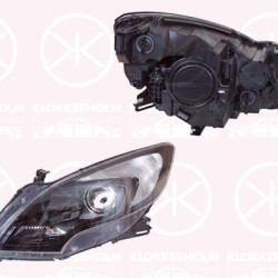 Headlight, Left, Illuminance [lx]: 17.5, HIR2, Housing Colour: black, with motor for headlamp levelling, AL, 12 16 714 (OPEL), 13360548 (OPEL), 13360549 (OPEL), 13399867 (OPEL)