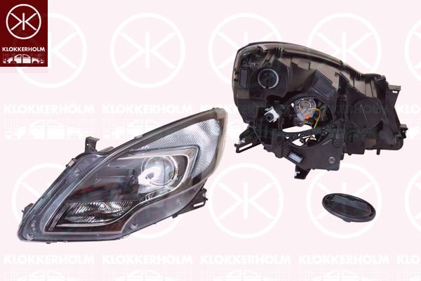 Headlight, Right, Illuminance [lx]: 17.5, HIR2, with motor for headlamp levelling, AL, 12 16 711 (OPEL), 13278771 (OPEL), 13399859 (OPEL), 39009022 (OPEL)