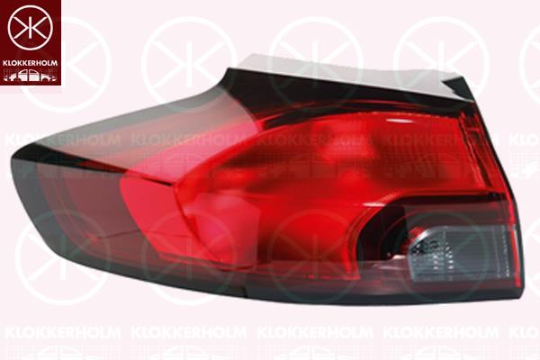 Tail Light Assembly, Right, Outer section, with bulb holder, AL, 12 22 321 (OPEL), 13386604 (OPEL)