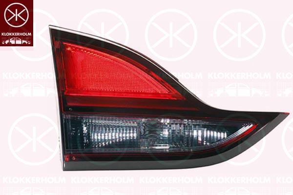 Tail Light Assembly, Left, Inner Section, without bulb holder, AL, 12 22 322 (OPEL), 13386605 (OPEL), 39043680 (OPEL)