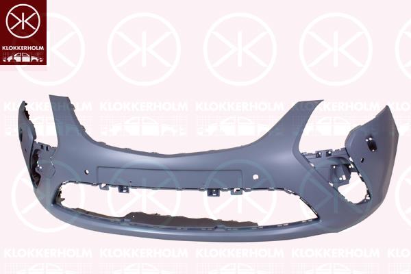 Bumper, Front, with hole(s) for washer nozzle, with hole(s) for parking distance control, Number of bores: 4, w/primer, 13355147 (OPEL), 1400916 (OPEL)