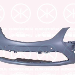 Bumper, Front, with hole(s) for washer nozzle, with hole(s) for parking distance control, Number of bores: 4, w/primer, 13355147 (OPEL), 1400916 (OPEL)