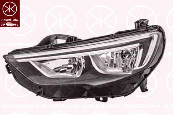 Headlight, Right, Illuminance [lx]: 17.5, H7/H7, Optical Impression: chrome, ZKW, 39050365 (OPEL), 39209171 (OPEL)