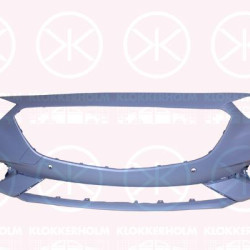 Bumper, w/primer, Front, with hole(s) for parking distance control, Number of bores: 4, not for trim level: OPC, 39159651 (OPEL)