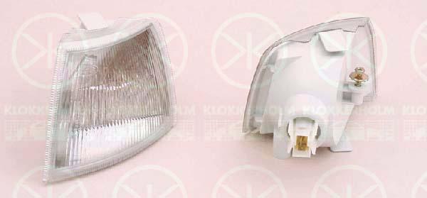 Direction Indicator, with bulb holder, white, Right, 12 26 147 (OPEL), 12 26 148 (OPEL), 90444204 (OPEL), 90487606 (OPEL)