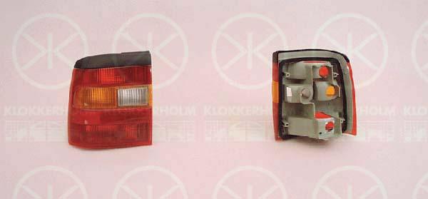 Tail Light Assembly, without bulb holder, Left, 12 22 023 (OPEL), 12 22 037 (OPEL), 90443646 (OPEL), 90511523 (OPEL)