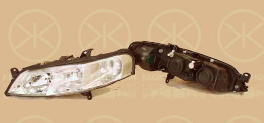 Headlight, Illuminance [lx]: 20, H7/H7, Valeo, for vehicles with headlight levelling, Left, 09119519 (OPEL), 12 16 053 (OPEL)