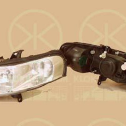 Headlight, Illuminance [lx]: 20, H7/H7, Valeo, for vehicles with headlight levelling, Left, 09119519 (OPEL), 12 16 053 (OPEL)