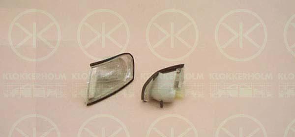 Direction Indicator, with bulb holder, white, Left Front, 12 26 153 (OPEL), 90512149 (OPEL), 90543320 (OPEL)