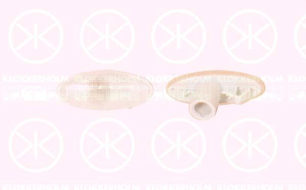 Direction Indicator, without bulb holder, white, lateral installation, 17130081 (OPEL), 90512708 (OPEL)