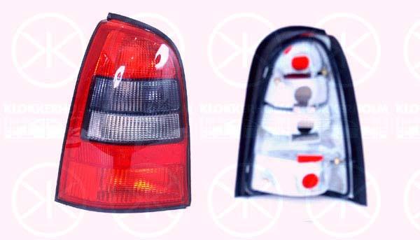 Tail Light Assembly, Left, Indicator Colour: Smoke Grey, 09192721 (OPEL), 12 23 165 (OPEL)