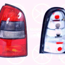 Tail Light Assembly, Left, Indicator Colour: Smoke Grey, 09192721 (OPEL), 12 23 165 (OPEL)