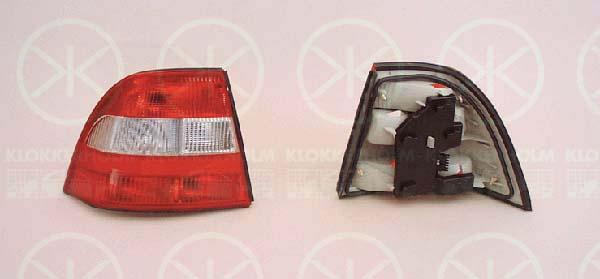 Tail Light Assembly, with bulb holder, Right, Indicator Colour: white, 62 23 158 (OPEL), 62 23 160 (OPEL), 62 23 161 (OPEL), 90512716 (OPEL), 90512717 (OPEL), 90512721 (OPEL)