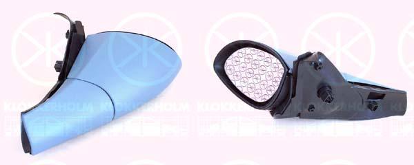 Exterior Mirror, w/primer, for electric mirror adjustment, Convex, Heatable, Left, 64 28 015 (OPEL), 90568439 (OPEL)