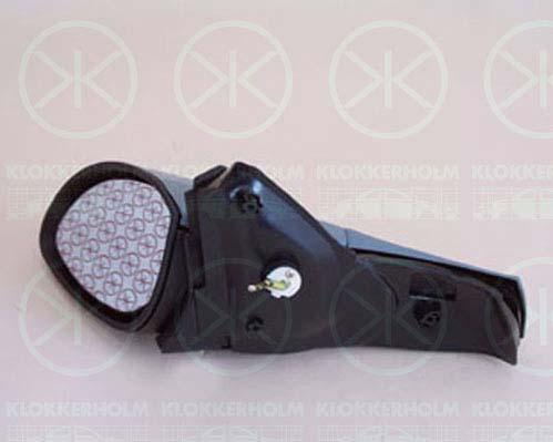 Exterior Mirror, w/primer, Convex, Control: linkage, Right, 64 28 013 (OPEL), 90568437 (OPEL)