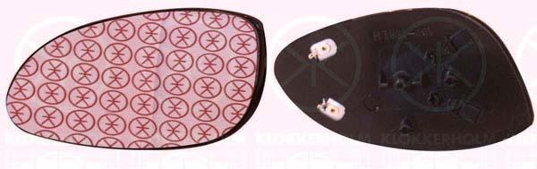 Mirror Glass, exterior mirror, Convex, Heatable, Left, 14 28 715 (OPEL), 90568355 (OPEL)