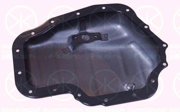 Oil Sump, with bore for oil-level sensor, Steel, 06 52 152 (OPEL), 90502486 (OPEL), 90541641 (OPEL)