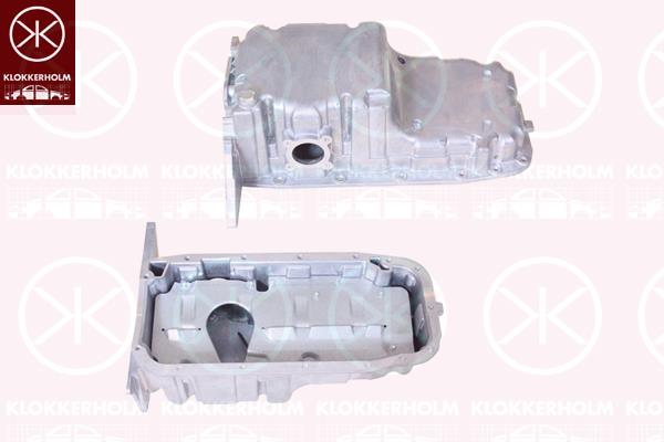 Oil Sump, Aluminium, with bore for oil-level sensor, 06 52 009 (OPEL), 06 52 020 (OPEL), 90536030 (OPEL), 90536418 (OPEL), 90536628 (OPEL)