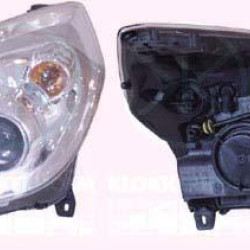 Headlight, H7/H1, with motor for headlamp levelling, Left, Housing Colour: chrome, Illuminance [lx]: 20, 12 16 575 (OPEL), 12 16 681 (OPEL), 93179914 (OPEL), 93192377 (OPEL)