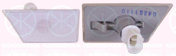 Direction Indicator, with bulb holder, white, Left, lateral installation, 1226099 (OPEL), 93171639 (OPEL)