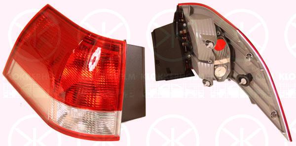 Tail Light Assembly, without bulb holder, Left, Outer section, Indicator Colour: white, 12 22 101 (OPEL), 93177995 (OPEL)