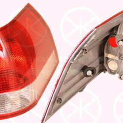 Tail Light Assembly, without bulb holder, Right, Outer section, Indicator Colour: white, 12 22 100 (OPEL), 93177996 (OPEL)