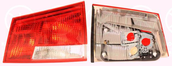 Tail Light Assembly, without bulb holder, Right, Inner Section, Indicator Colour: white, 12 22 102 (OPEL), 93177998 (OPEL)