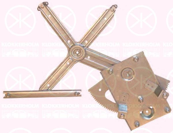 Window Regulator, without electric motor, Electric, Left Front, 51 40 059 (OPEL), 93171820 (OPEL)