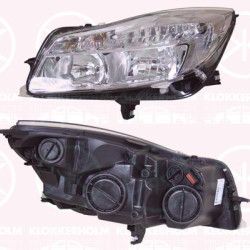 Headlight, with daytime running light, H7/H1, with motor for headlamp levelling, Hella, Right, Illuminance [lx]: 20, 12 16 688 (OPEL), 12 16 741 (OPEL), 13226783 (OPEL), 22831927 (OPEL)