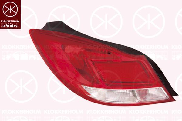 Tail Light Assembly, without bulb holder, Left, 12 22 193 (OPEL), 13279627 (OPEL)