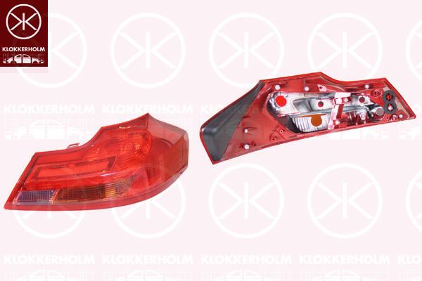 Tail Light Assembly, without bulb holder, Right, 12 22 196 (OPEL), 12 22 450 (OPEL), 13226857 (OPEL), 13282367 (OPEL), 22950974 (OPEL)