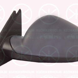 Exterior Mirror, w/primer, for electric mirror adjustment, Convex, Heatable, Right, Number of pins: 5, 13268737 (OPEL), 13329089 (OPEL), 64 28 287 (OPEL)