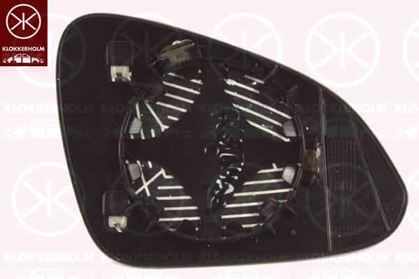 Mirror Glass, exterior mirror, Right, without automatic dimming, Heatable, Convex, 13247132 (OPEL), 14 26 564 (OPEL)