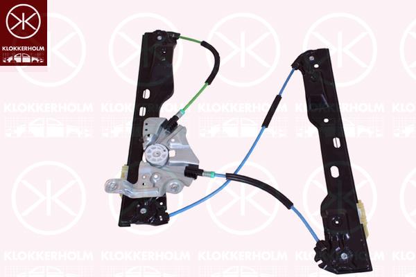 Window Regulator, without electric motor, Electric, Right Front, 01 40 337 (OPEL), 01 40 480 (OPEL), 01 40 488 (OPEL), 13290262 (OPEL), 13306921 (OPEL), 20952751 (OPEL)