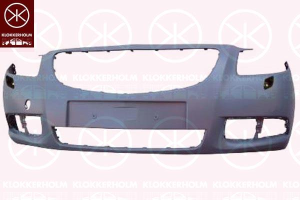 Bumper, Front, with hole(s) for washer nozzle, w/primer, 13277153 (OPEL), 14 00 474 (OPEL)