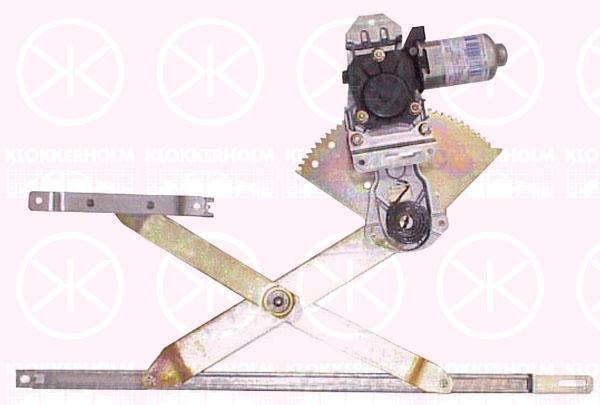 Window Regulator, 2/4-drs, with electric motor, Electric, Right Front, 8970935310 (ISUZU), 8971658810 (ISUZU), 91144856 (OPEL)