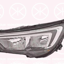 Headlight, Right, H7, PSY24W, with daytime running light (LED), with motor for headlamp levelling, Valeo, 13467968 (OPEL), YQ00350780 (OPEL)