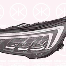 Headlight, Left, LED, without control unit, with motor for headlamp levelling, Valeo, 1687836380 (OPEL), 39052147 (OPEL), 39153435 (OPEL)