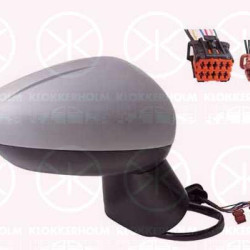 Exterior Mirror, Right, for vehicles with drive assistance system, Electronically foldable, Number of pins: 9, Number of pins: 2, with thermo sensor, Heatable, w/primer, Convex, 13466845 (OPEL), 39111499 (OPEL), 13485138 (OPEL)