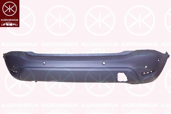 Bumper, with hole(s) for parking assistant system, Rear, Smooth, Number of bores: 6, 39157471 (OPEL)