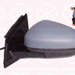 Exterior Mirror, Left, for vehicles with lane keeping assist, Electronically foldable, with memory, Number of pins: 7, Number of pins: 8, Heatable, w/primer, Convex, 1618048380 (OPEL), 95525546 (OPEL), YP00049180 (OPEL)