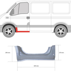 Rocker Panel, Left Front, Full Body Section, 