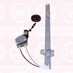 Window Regulator, OE-type, with electric motor, without comfort function, Electric, Right, Number of pins: 2, 0000500314230 (FIAT), 0000504053528 (FIAT), 45 00 493 (OPEL), 4500493 (OPEL), 500314230 (FIAT), 504053528 (IVECO), 504173866 (IVECO), 77 00 352 495 (RENAULT), 7700352495 (NISSAN), 82 00 162 710 (RENAULT), 8200162710 (NISSAN)