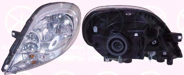 Headlight, Left, Illuminance [lx]: 15, H4, Indicator Colour: white, with motor for headlamp levelling, Valeo, 82 00 519 785 (RENAULT), 82 00 701 354 (RENAULT), 93 85 982 9 (RENAULT)