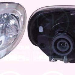 Headlight, Left, Illuminance [lx]: 15, H4, Indicator Colour: white, with motor for headlamp levelling, Valeo, 82 00 519 785 (RENAULT), 82 00 701 354 (RENAULT), 93 85 982 9 (RENAULT)