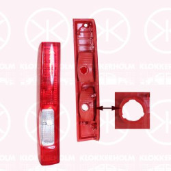 Tail Light Assembly, without bulb holder, white/red, Right, Valeo-type, 26520-00Q0A (NISSAN), 4416772 (OPEL), 82 00 415 251 (RENAULT), 93854432 (OPEL), 89318420 (RENAULT)